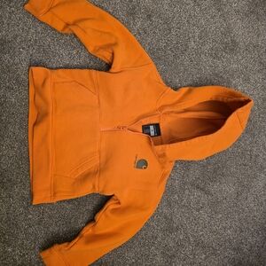 Carhartt Kids Orange Half-Zip Hooded Pullover